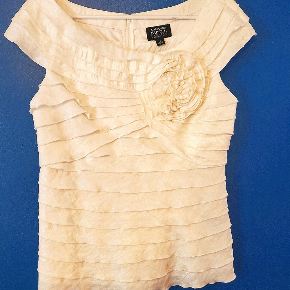 Adrianna Papell White Blouse